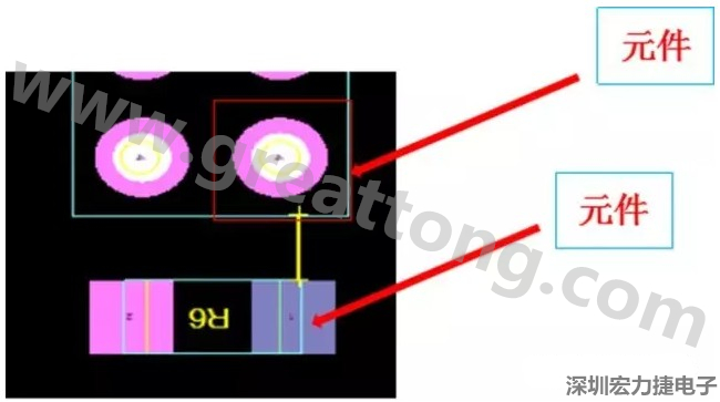 PCBA DFM問題實(shí)例2：元件距離太近，組裝干涉 