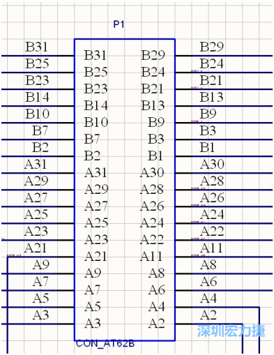  AT 總線 62 芯插槽，變成了一個 34 芯元件。