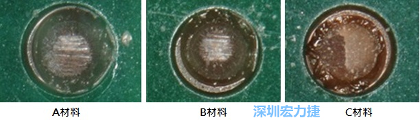 圖14- 冷球拉力試驗(yàn)后，光學(xué)顯微鏡下的失效模式