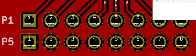 TOP層鋪鋪的狀態(tài)，到下方排pad為GND，連接GND Copper zone 都是設(shè)定Thermal relief Pad