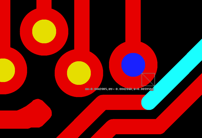 多層板中過(guò)孔會(huì)在每層線路上都有孔環(huán)，且每個(gè)層孔環(huán)周圍環(huán)境有夾線也有不夾線，環(huán)境各不一