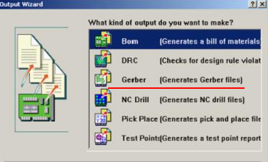 8. 檢查及初步調(diào)整后，按“Q”將單位改為“mil”，按“F、M”轉(zhuǎn)換文件，在彈出的窗口點(diǎn)“Next”進(jìn)入圖（149），選擇“Gerber”，進(jìn)入Gerber轉(zhuǎn)換操作，按“Next”進(jìn)入